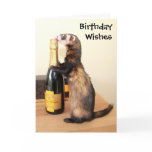 Ferrety Birthday Wishes Greeting Card