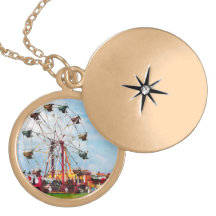 Ferris Wheel Against Blue Sky Jewelry