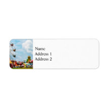 Ferris Wheel Against Blue Sky Return Address Labels