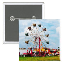 Ferris Wheel Against Blue Sky Pins
