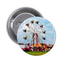 Ferris Wheel Against Blue Sky Pins