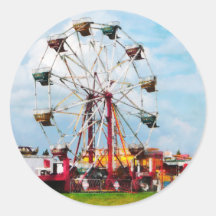 Ferris Wheel Against Blue Sky Stickers