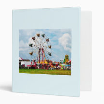 Ferris Wheel Against Blue Sky Vinyl Binder