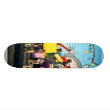 Ferris Wheel in Distance Skateboard Deck