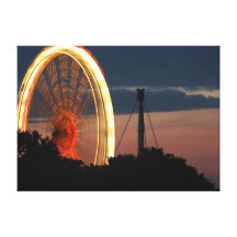 Ferris Wheel Motion Large Canvas Print