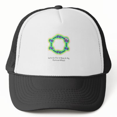 ferrous wheel funny chemistry t-shirt mesh hat by geekdom_shop