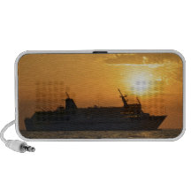 Ferry At Sunset Mini Speakers