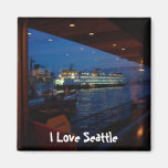 Ferry through the Window Fridge Magnet