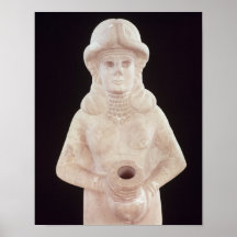 Fertility goddess, from Mari, Middle Euphrates Print