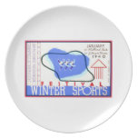 Festival of Winter Sports WPA Poster Party Plates
