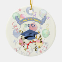 Festive Balloon Graduation for 2013 Christmas Ornament
