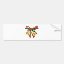 festive bells and bows bumper sticker