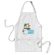 Festive Cartoon Snowman Aprons