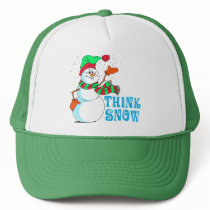 Festive Cartoon Snowman Mesh Hats