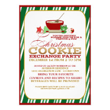 Festive Christmas Cookie Exchange Party Announcement