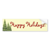 Festive Christmas Tree Creations Bumper Sticker