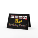 Festive & Colourful 21st Birthday Party Invitation cards