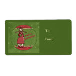 Festive Design with country angel Personalized Shipping Label