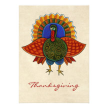Festive Fall Turkey Invitation