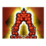 Festive glow bead tower postcard