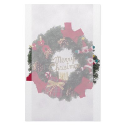 Festive Holiday Merry Christmas Wreath  Stationery by MidnightDreamer
