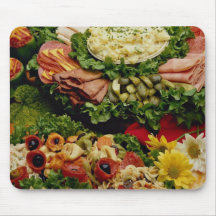 Festive holiday platters mouse pads
