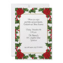 Festive Holly Holiday Invitation