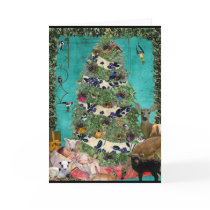 Festive nativity scene greeting card