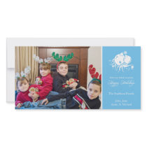 Festive Ornament (Happy Holidays Sky Blue)