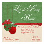 Festive Ornaments Christmas Party Invitation