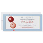 Festive Ornaments Holiday Party Invitation (blue)