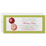 Festive Ornaments Holiday Party Invitation (lime)