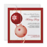 Festive Ornaments Holiday Party Invitation (red)