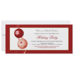 Festive Ornaments Holiday Party Invitation (red)