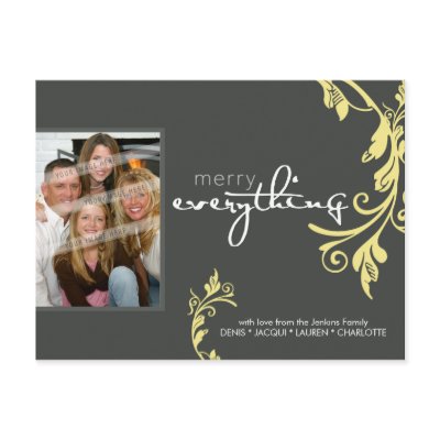 FESTIVE PHOTO POSTCARD :: bold vine 1L by holidayboutique