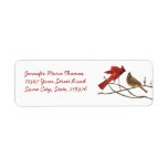 Festive Red Cardinals Return Address Custom Return Address Label