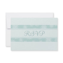 Festive Snow Christmas Wedding RSVP Cards Custom Invites