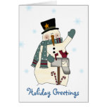 Festive Snowman Christmas Card