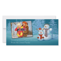 Festive Snowmen Photo Card