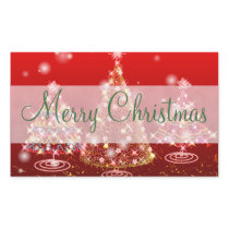 Festive Sparkling Merry Christmas Trees Sticker