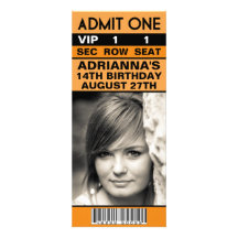 Fête d'anniversaire de billet de photo de la manda faire-part personnalisables
