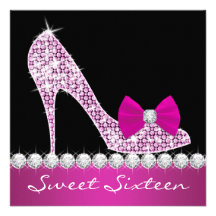 Fête d'anniversaire de sweet sixteen de roses indi faire-parts