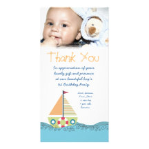 Fête d'anniversaire du bébé de Merci ?ère Photocar Carte Avec Photo