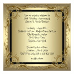 Fête d'anniversaire élégante de mariage d'or cinqu bristols personnalisés