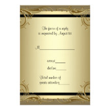 Fête d'anniversaire élégante RSVP de mariage d'or  Invitation Personnalisable