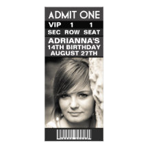 Fête d'anniversaire grise de billet de photo de la faire-parts
