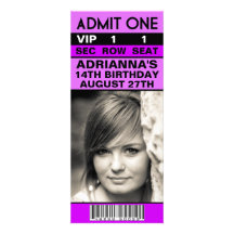 Fête d'anniversaire pourpre de billet de photo de  bristol personnalisé