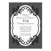 Fête d'anniversaire vintage élégante de mariage da invitations