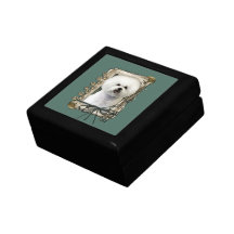 Fête des pères - pattes en pierre - Bichon Frise Coffrets Cadeaux