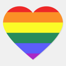 Feuille d'autocollant de fierté de LGBT (coeur)